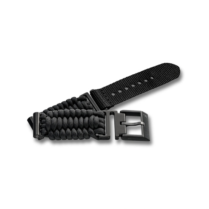 Survival Paracord-Armband D1 Small, Schwarz