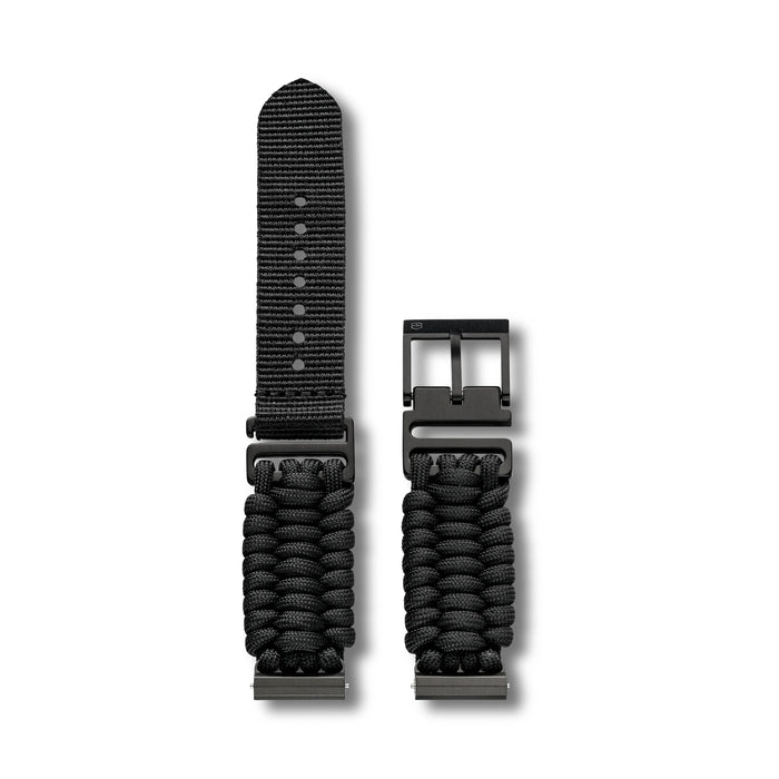 Survival Paracord-Armband D1 Small, Schwarz