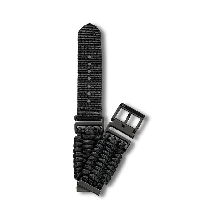 Survival Paracord-Armband D1 Small, Schwarz